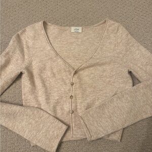 Wilfred Light Beige Knit Cardigan